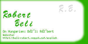 robert beli business card